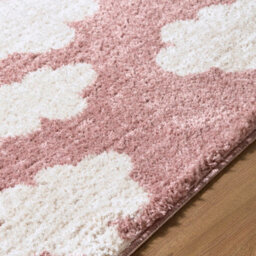 Livabliss Fossay Shaggy-Washable Pink Ivory Modern High Pile Living Bedroom Rug 200 X 275 Cm Easy Care, Non Shedding - thumbnail 3