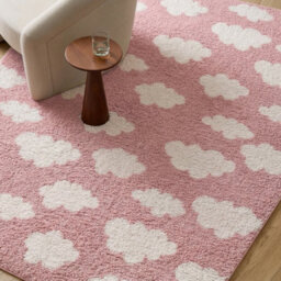 Livabliss Fossay Shaggy-Washable Pink Ivory Modern High Pile Living Bedroom Rug 200 X 275 Cm Easy Care, Non Shedding - thumbnail 9