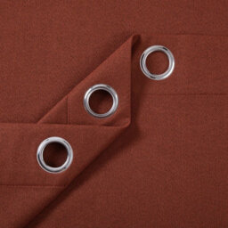 Ameha Rust 100%blackout Curtain 66X72'' Linen Texture Thermal Insulated 260Gsm Eyelet Curtain Pair Energy Saving Winter & Summer Uk Home - thumbnail 9