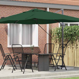 Berkfield Cantilever Roma Parasol Green 352X251X260 Cm Aluminium - thumbnail 1
