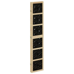 Vidaxl Room Divider 5 Panels Brown And Black Solid Wood Paulownia - thumbnail 5