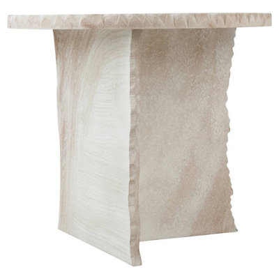 Urbn-Living Urbnliving 40Cm White Round Stone Side Table Coffee End Table - image 1