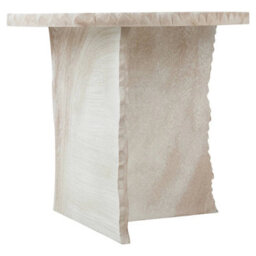 Urbn-Living Urbnliving 40Cm White Round Stone Side Table Coffee End Table