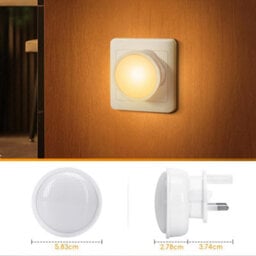 Aigostar Night Light Plug In Walls Kids, 3 Color Adjustable Led For Hallway Landing - thumbnail 7