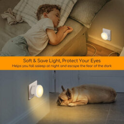 Aigostar Night Light Plug In Walls Kids, 3 Color Adjustable Led For Hallway Landing - thumbnail 6