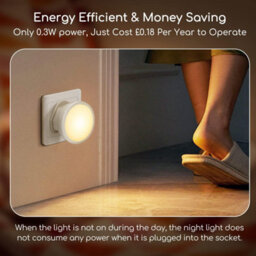 Aigostar Night Light Plug In Walls Kids, 3 Color Adjustable Led For Hallway Landing - thumbnail 5