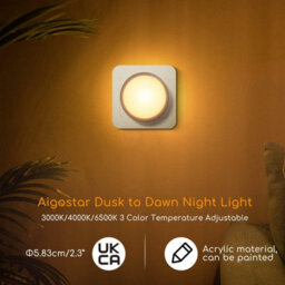 Aigostar Night Light Plug In Walls Kids, 3 Color Adjustable Led For Hallway Landing - thumbnail 2