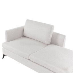 Beliani Left-Hand Chaise Longue Sievoz Fabric Light Beige - thumbnail 7