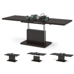 Heze Furniture Astrid 80 - 2 In 1 Extending Coffee / Dining Table - Wenge - thumbnail 2