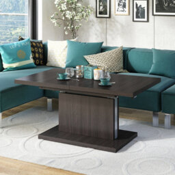 Heze Furniture Astrid 80 - 2 In 1 Extending Coffee / Dining Table - Wenge - thumbnail 4