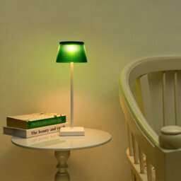 Auraglow Rechargeable Led Table Lamp - Capri - White & Red - thumbnail 5