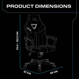 X Rocker Tempest Ergonomic Pc Office Gaming Chair - Neon Blue - thumbnail 7