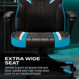 X Rocker Tempest Ergonomic Pc Office Gaming Chair - Neon Blue - thumbnail 3