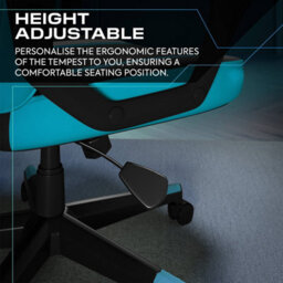 X Rocker Tempest Ergonomic Pc Office Gaming Chair - Neon Blue - thumbnail 6