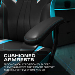 X Rocker Tempest Ergonomic Pc Office Gaming Chair - Neon Blue - thumbnail 5
