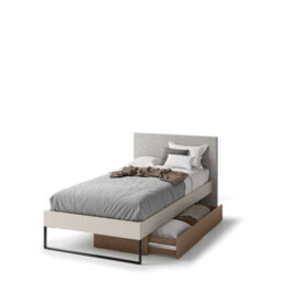 Arte Compact Cashmere & Truffle Divan Bed H880mm W1100mm L2050mm - Eu Single With Storage Drawer - thumbnail 3