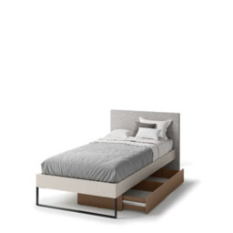 Arte Compact Cashmere & Truffle Divan Bed H880mm W1100mm L2050mm - Eu Single With Storage Drawer - thumbnail 2