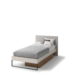 Arte Compact Cashmere & Truffle Divan Bed H880mm W1100mm L2050mm - Eu Single With Storage Drawer - thumbnail 1