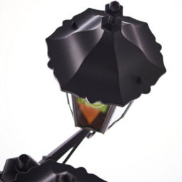 2 Pack Outdoor Lantern Lamp Post Matt Black & Glass 2.3M Tall 3 Light Bollard - thumbnail 5