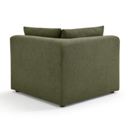 Furniturebox Uk Drift Green Boucle Fabric 5 Seater L-Shaped Modular Corner Sofa - thumbnail 7