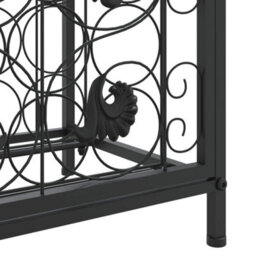 Vidaxl Wine Rack For 73 Bottles Black 45X36X200 Cm Wrought Iron - thumbnail 6