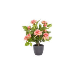 Smart Garden Marco Paul Artificial Potted Rose Plant - Pink - thumbnail 3