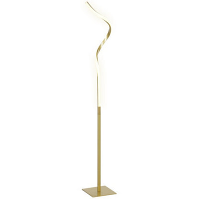 Wyld Haus Fiyosu 146Cm Gold-Tone Dimmable Led Spiral Floor Lamp With Foot Switch - image 1