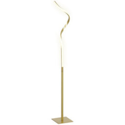 Wyld Haus Fiyosu 146Cm Gold-Tone Dimmable Led Spiral Floor Lamp With Foot Switch