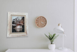 Frames By Post Metro Distressed White Frame With Light Grey Mount For Image Size A2 - thumbnail 6