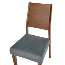 Beliani Set Of 2 Dining Chairs Elmira Wood Grey - thumbnail 7