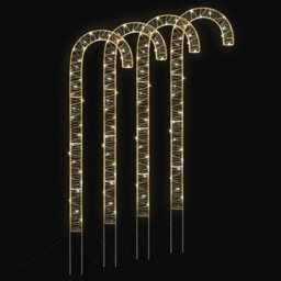 Christow Christmas 4 Led Candy Cane Path Light Decoration - thumbnail 2