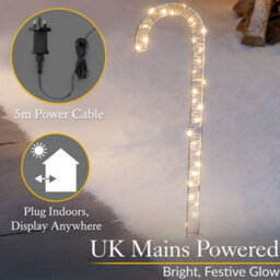 Christow Christmas 4 Led Candy Cane Path Light Decoration - thumbnail 6