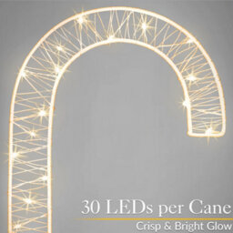 Christow Christmas 4 Led Candy Cane Path Light Decoration - thumbnail 4