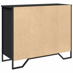 Berkfield Sideboard Black 91X35.5X74.5 Cm Engineered Wood - thumbnail 6