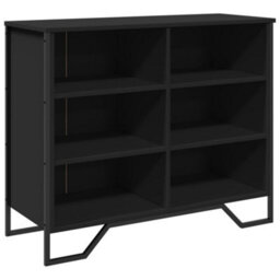 Berkfield Sideboard Black 91X35.5X74.5 Cm Engineered Wood - thumbnail 2
