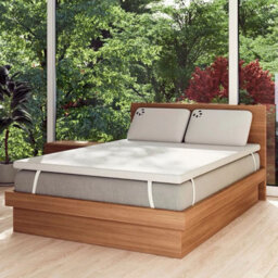 Xample Panda Bamboo Memory Foam Mattress Topper 5Cm Gel-Infused Orthopaedic Hydro Foam, Hypoallergenic Cover, Anti-Slip Base 5 Sizes