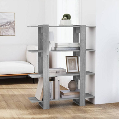 Berkfield Book Cabinet/room Divider Grey Sonoma 100X30X123.5 Cm - image 1