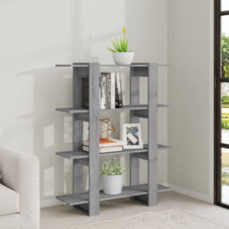 Berkfield Book Cabinet/room Divider Grey Sonoma 100X30X123.5 Cm - thumbnail 6