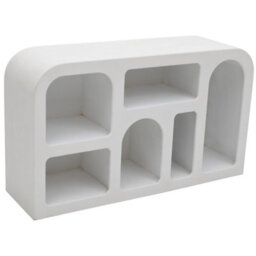 Wyld Haus Atlanta Large White Abstract Tv Sideboard With Open Storage 1300X750X380mm - thumbnail 4
