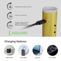 Harper Living 2 Packs Battery Operated Wall Lights With Motion Sensor, Rechargeable Wall Lamp Indoor, Led Wall Sconce Lights, Gold - thumbnail 7