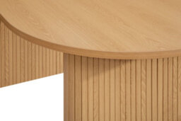 Brown Oval Fluted Dining Table Axel Birlea - thumbnail 8