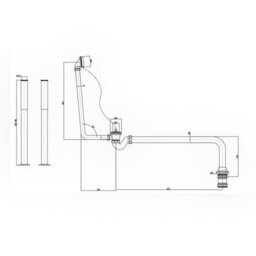Enki English Gold Traditional Bathroom Brass Exposed Retainer Waste Adjustable Shrouds Shallow Seal Trap Roll Top Bath Tap Pack - thumbnail 3