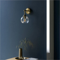 Loops 6 Light Semi Flush Ceiling & 2X Matching Wall Lights - Antique Brass Clear Spiral Patterned Shade - thumbnail 9