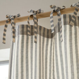 Pineapple Elephant Zanzibar Woven Stripe 140X229Cm Voile Curtain Panel Grey - thumbnail 3