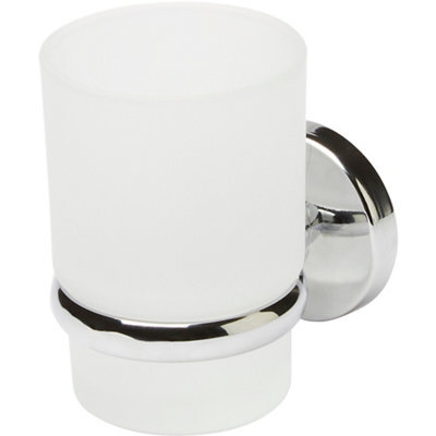 GoodHome Ormara Silver Chrome Effect Wall-Mounted Toothbrush Holder - image 1