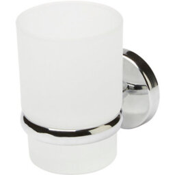 GoodHome Ormara Silver Chrome Effect Wall-Mounted Toothbrush Holder