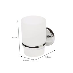 GoodHome Ormara Silver Chrome Effect Wall-Mounted Toothbrush Holder - thumbnail 7