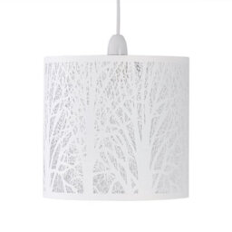 First Choice Lighting Set Of 2 Forest - White Cut Out Pendant Shades - thumbnail 3