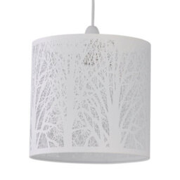 First Choice Lighting Set Of 2 Forest - White Cut Out Pendant Shades - thumbnail 2