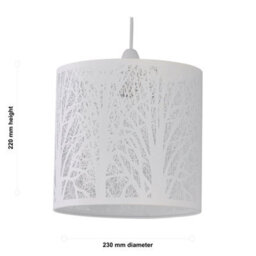 First Choice Lighting Set Of 2 Forest - White Cut Out Pendant Shades - thumbnail 6
